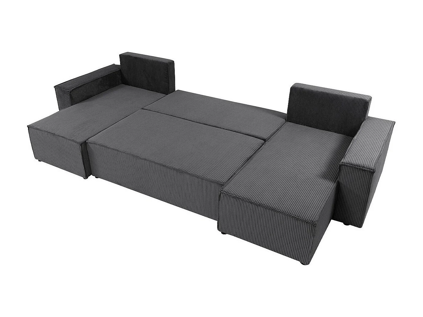 Sofá de canto Shelton 101, Cinzento, Funcionalidade de dormir