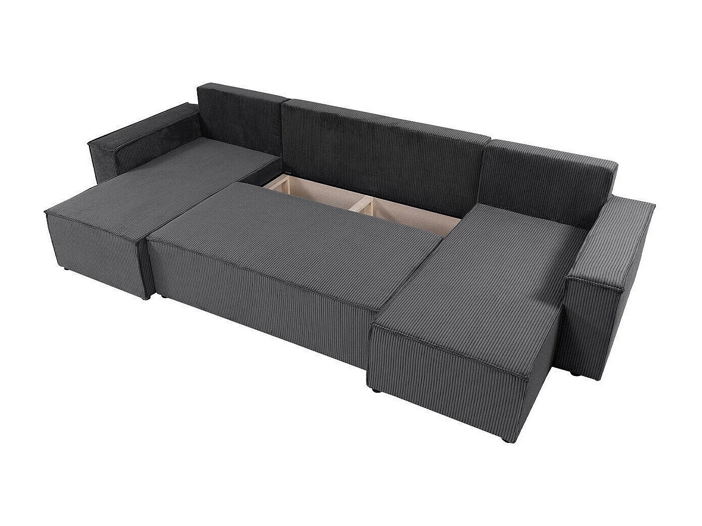 Sofá de canto Shelton 101, Cinzento, Funcionalidade de dormir