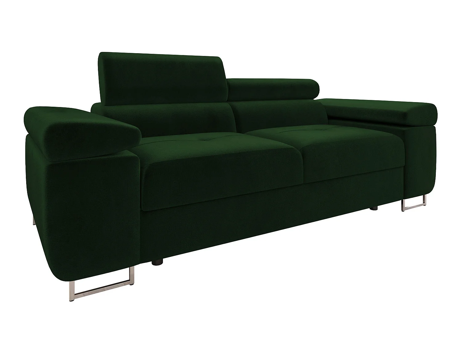 Canapé 2 places en tissu vert 198x102x70 cm