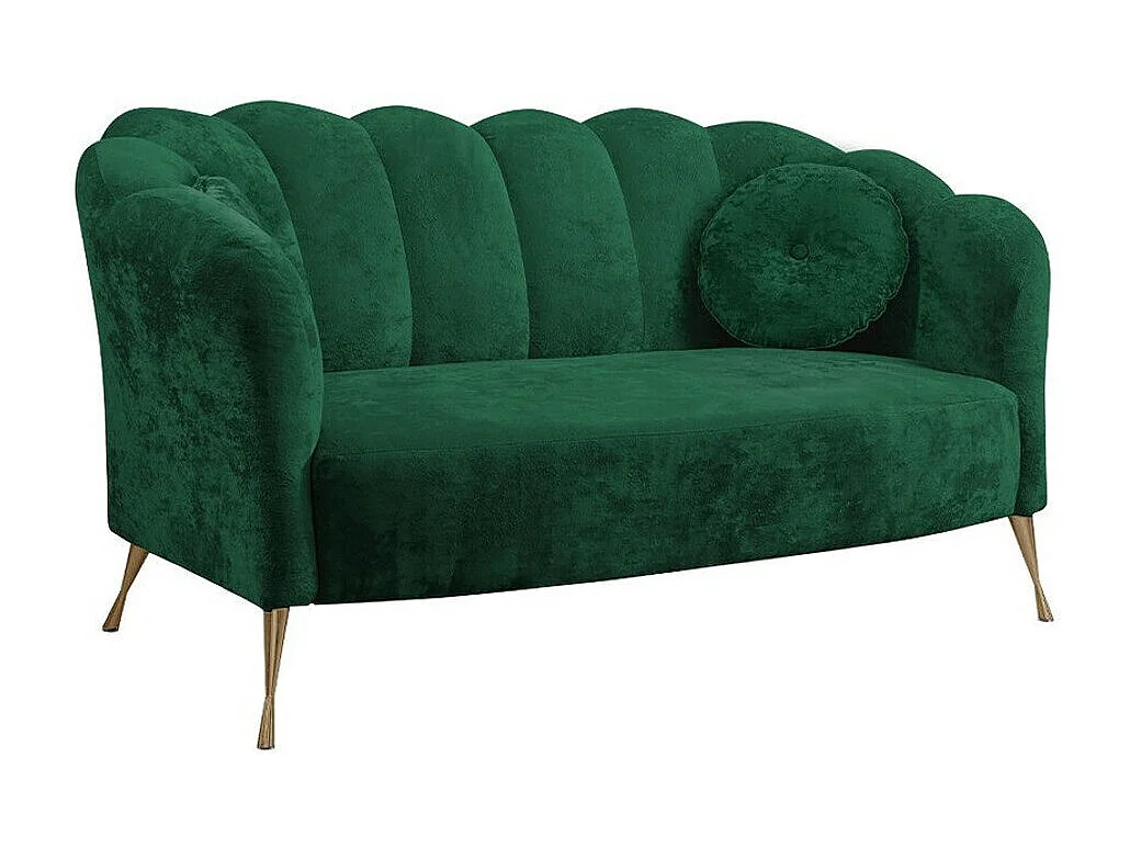 Divano Providence 151, Senza, Senza, Verde, 155x83x78cm, Arazzo, Gambe: Metallo