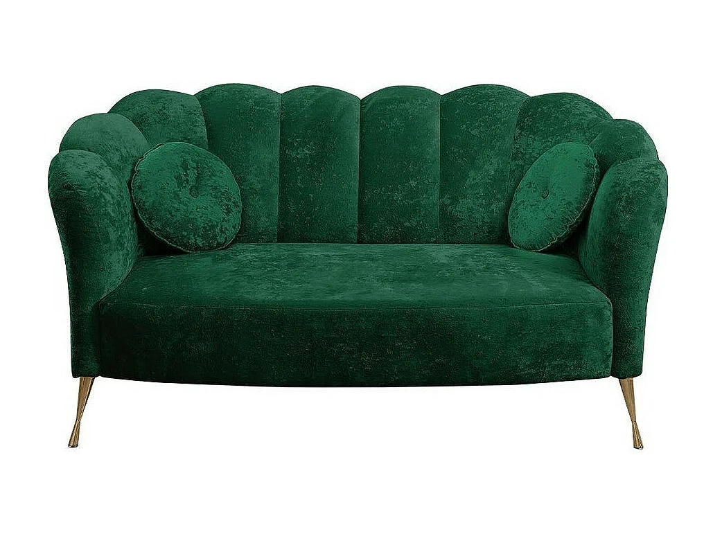 Divano Providence 151, Senza, Senza, Verde, 155x83x78cm, Arazzo, Gambe: Metallo