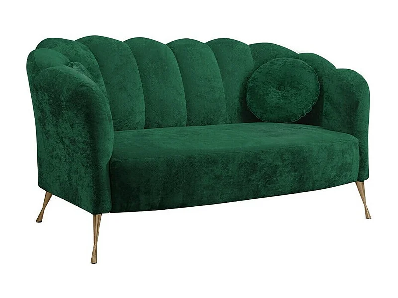 Sofá Providence 151, Verde, 155x83x78cm, Tapiz, Patas: Metal