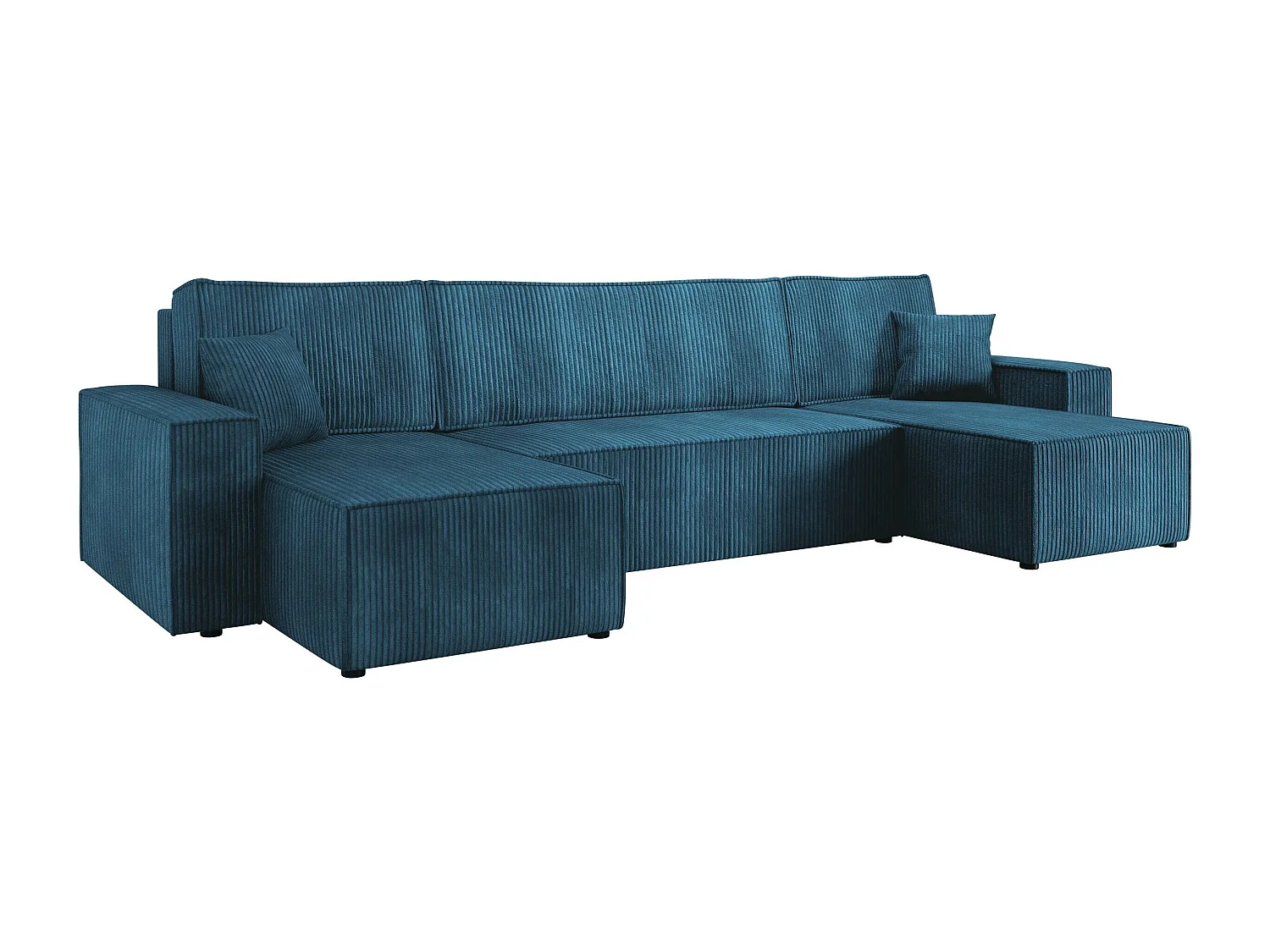 Canapé d'angle Shelton 101, Bleu, Disponible, 312x145x82cm