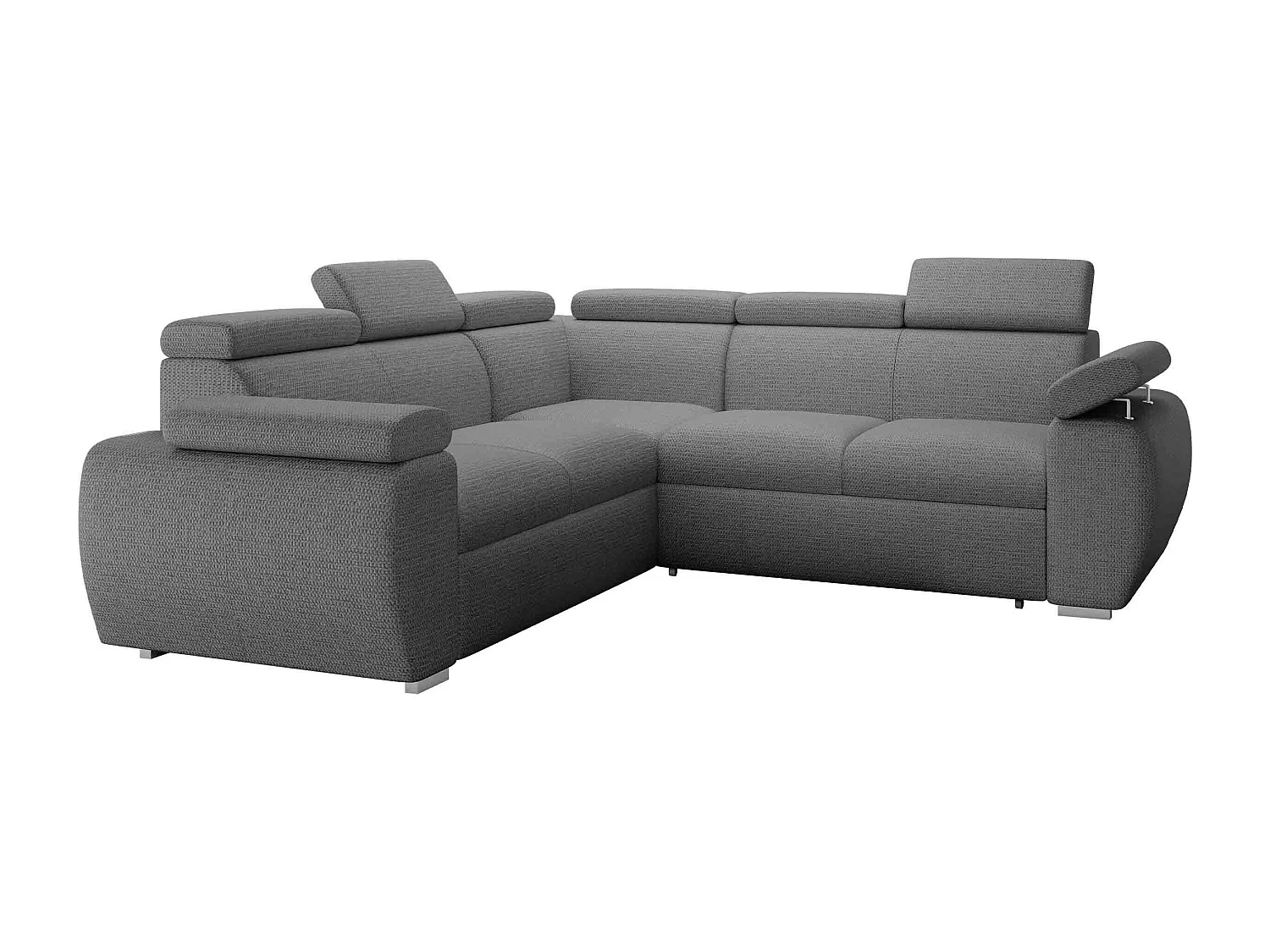 Canapé d'angle Columbus 215, Gris, Disponible, 260x260x85cm