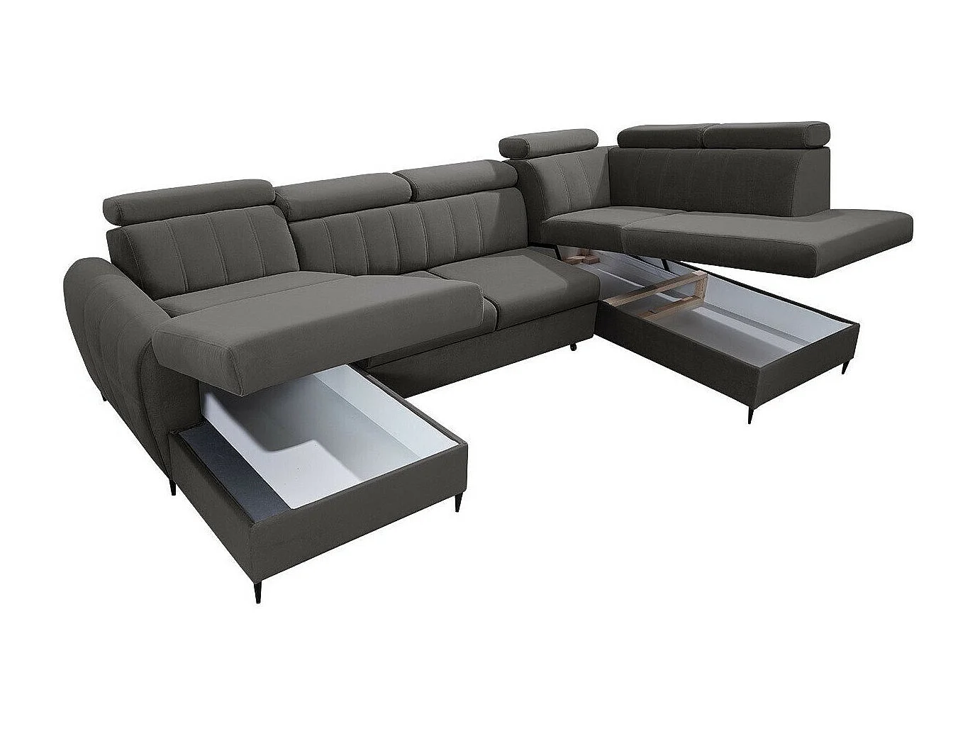 Sofá de canto Temple 128, Vermelho, Funcionalidade de dormir