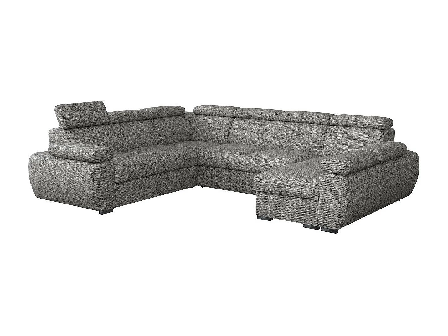 Sofá rinconero Columbus 214, Gris, Función de descanso, Almacenaje, 325x260x85cm