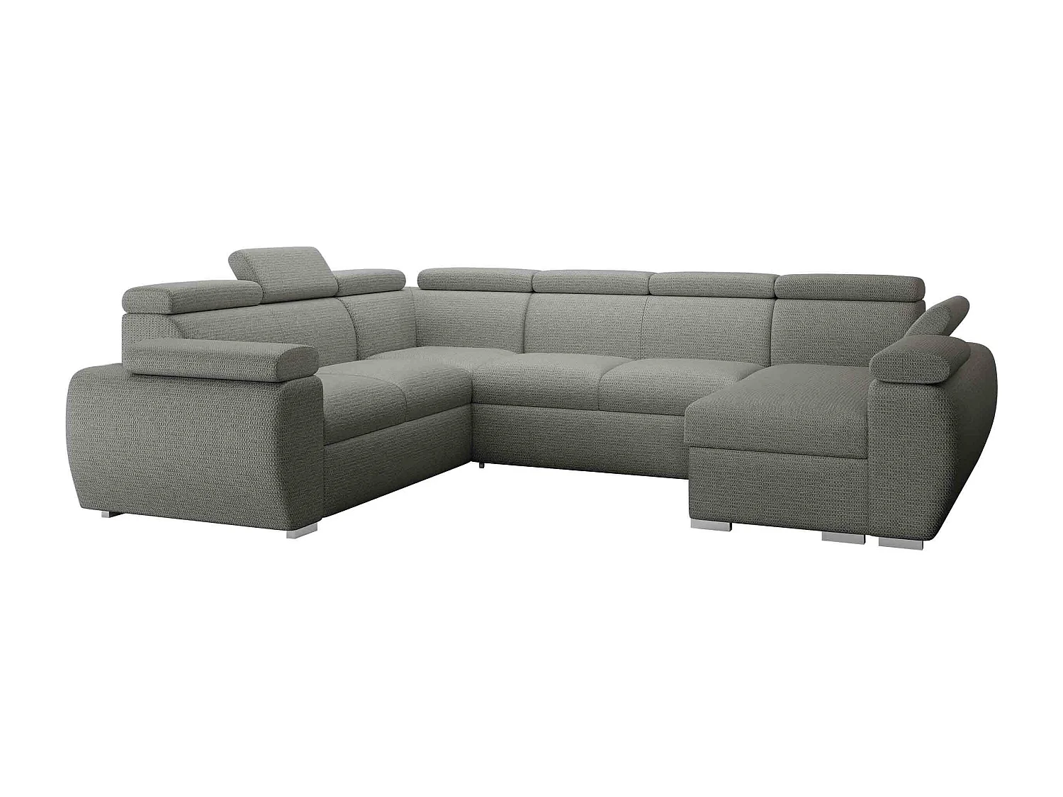 Canapé d'angle Columbus 214, Gris clair, Disponible, 325x260x85cm
