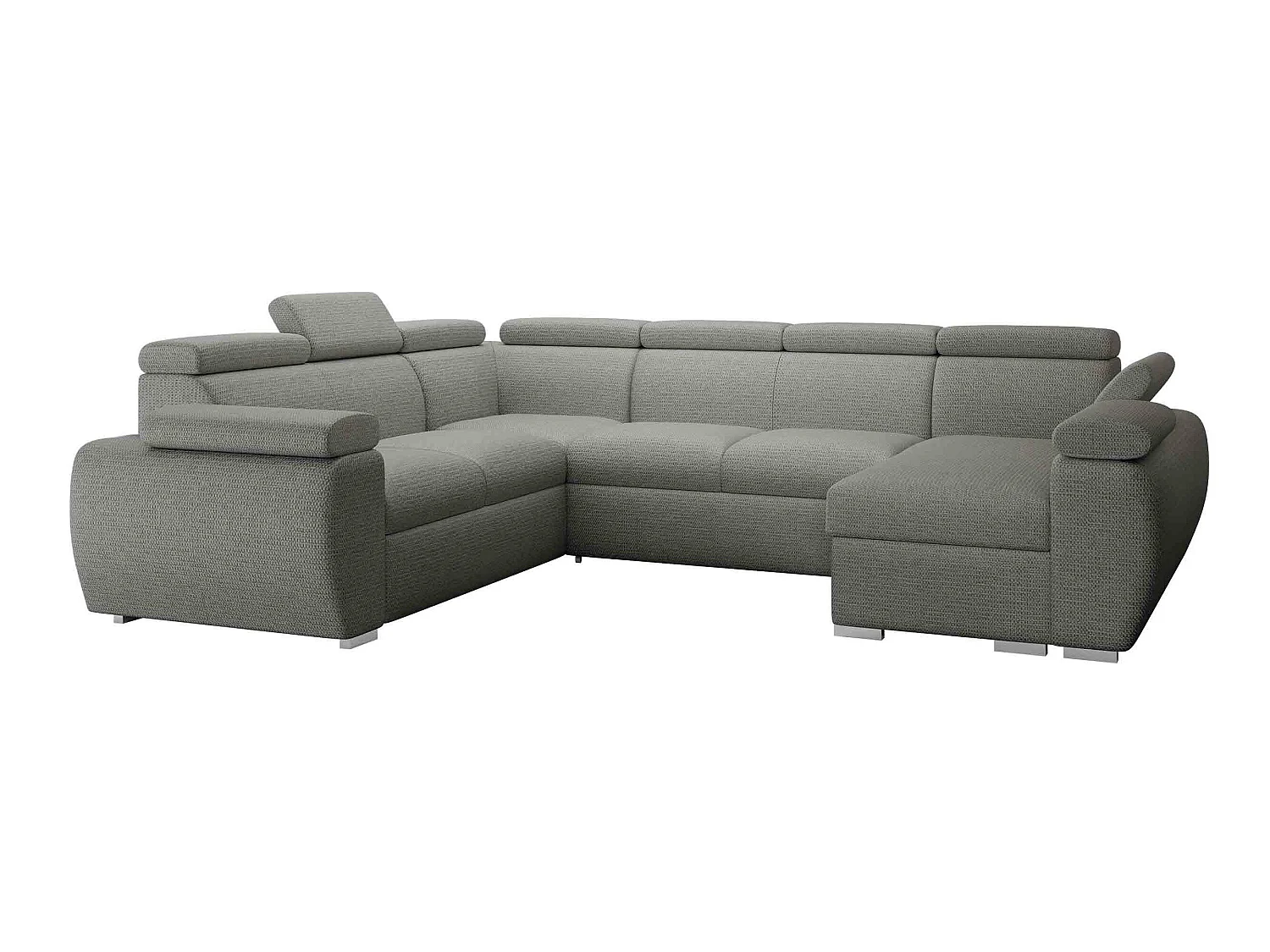 Sofá rinconero Columbus 214, Gris claro, Función de descanso