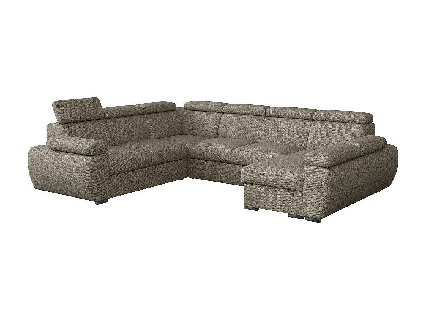 Sofá de canto Columbus 214, Castanho claro, Funcionalidade de dormir