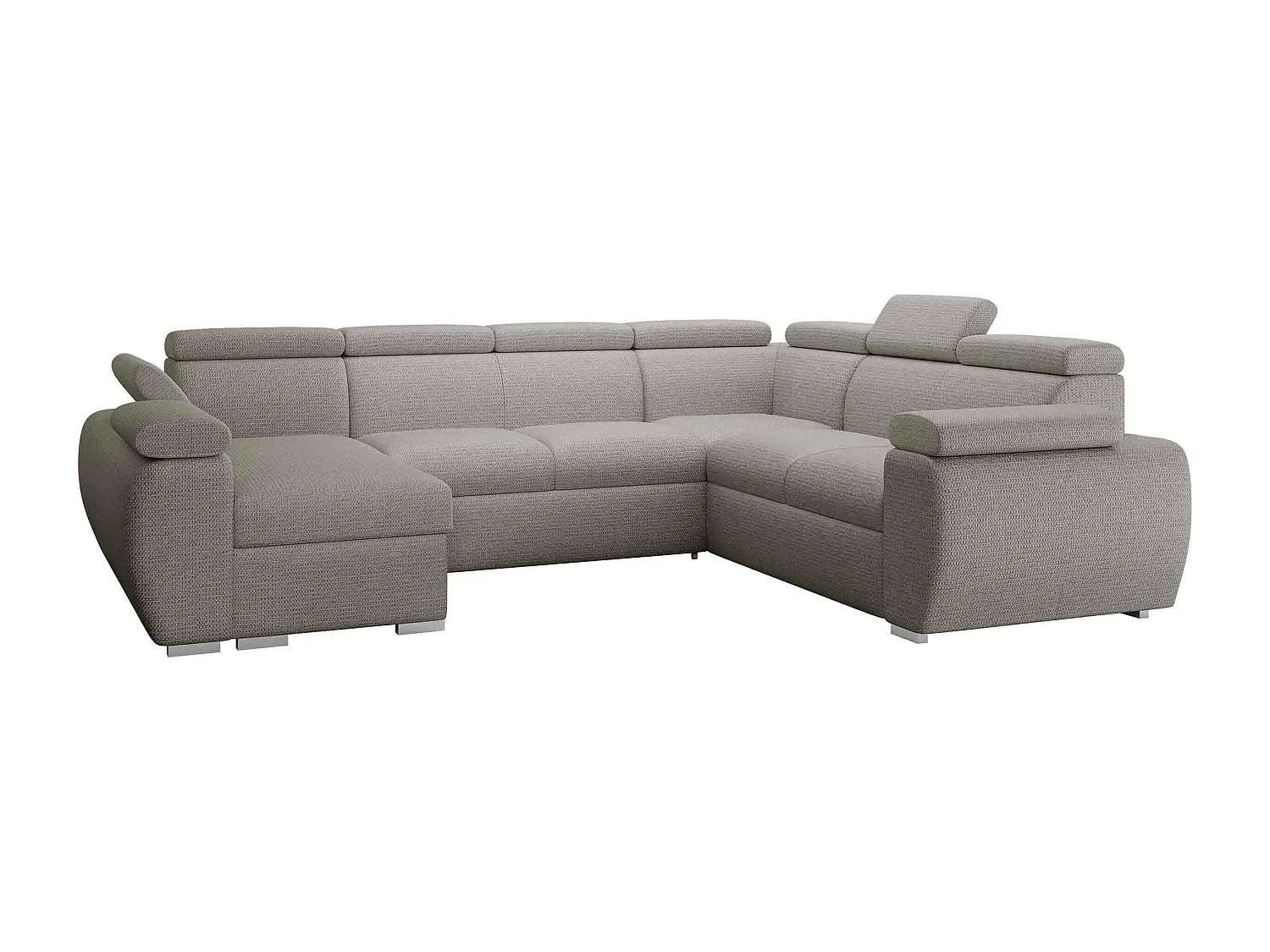 Canapé d'angle Columbus 214, Gris, Disponible, 325x260x85cm