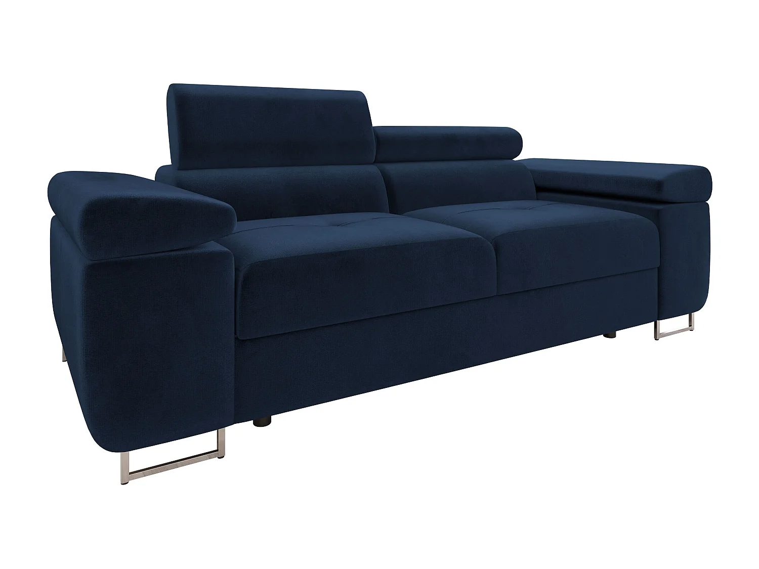 Canapé Comfivo Vinetum II, Bleu, 198x102x70cm, Tissu, Pieds: Plastique|Métal