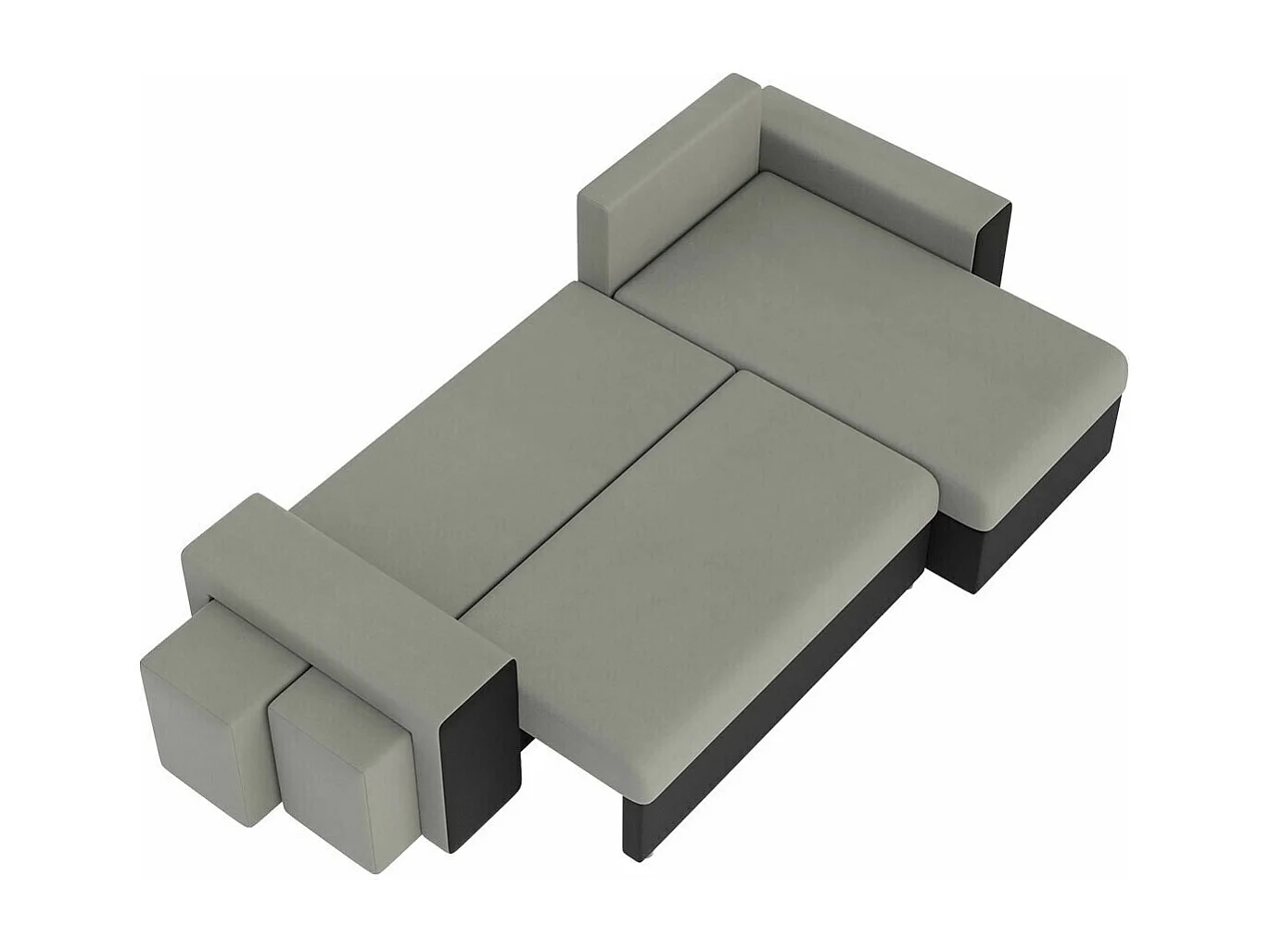 Sofá rinconero Memphis 138, Marrón, Función de descanso, Almacenaje, 256x139x80cm