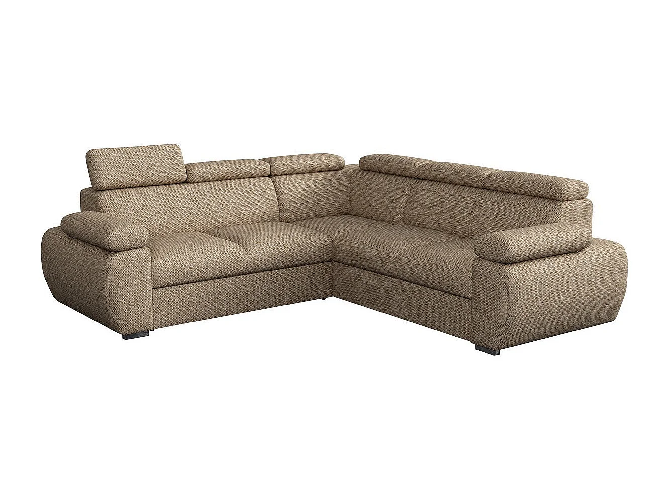 Sofá de canto Columbus 215, Castanho claro, Funcionalidade de dormir