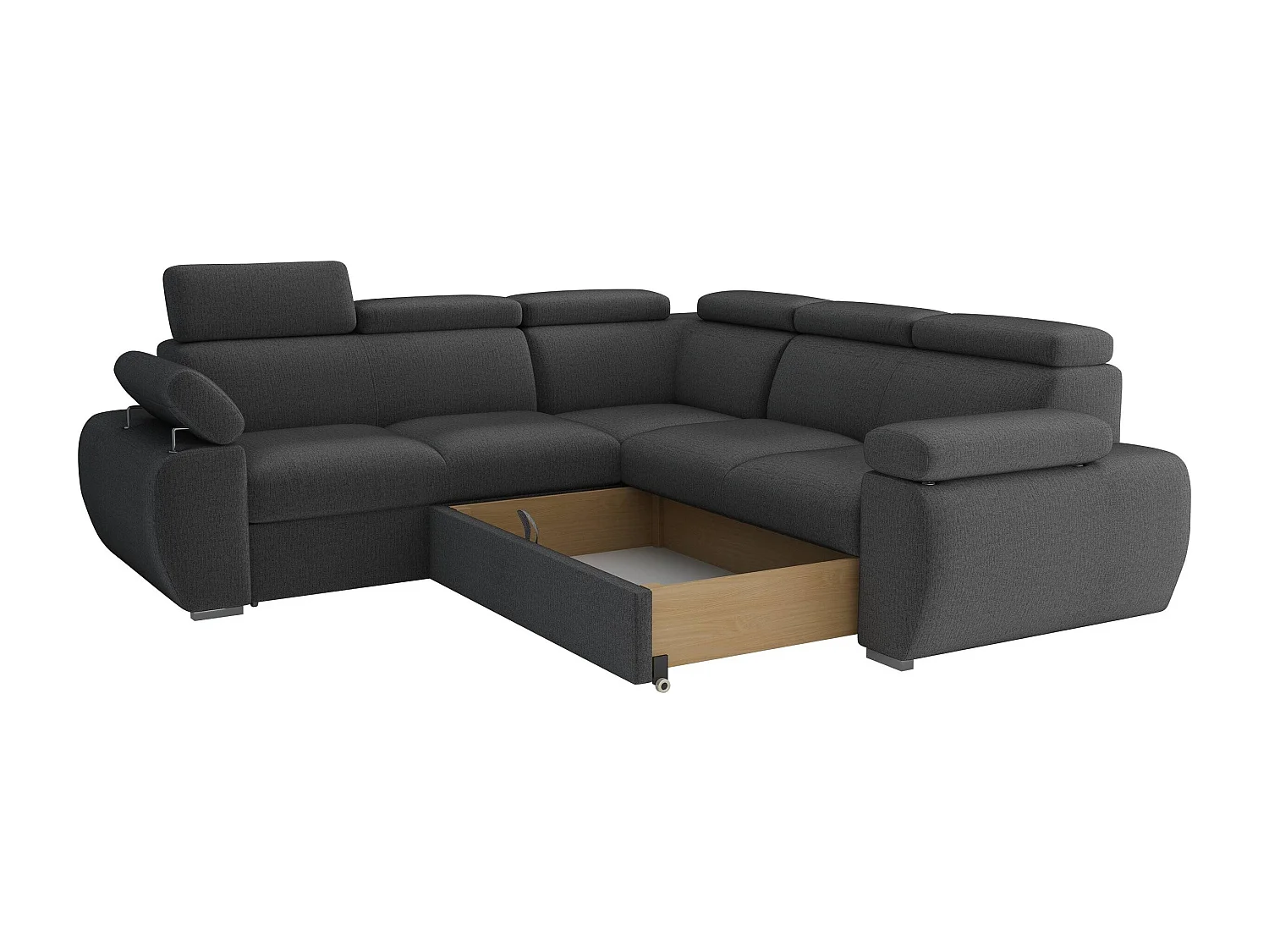 Canapé d'angle Columbus 215, Brun clair, Disponible, 260x260x85cm