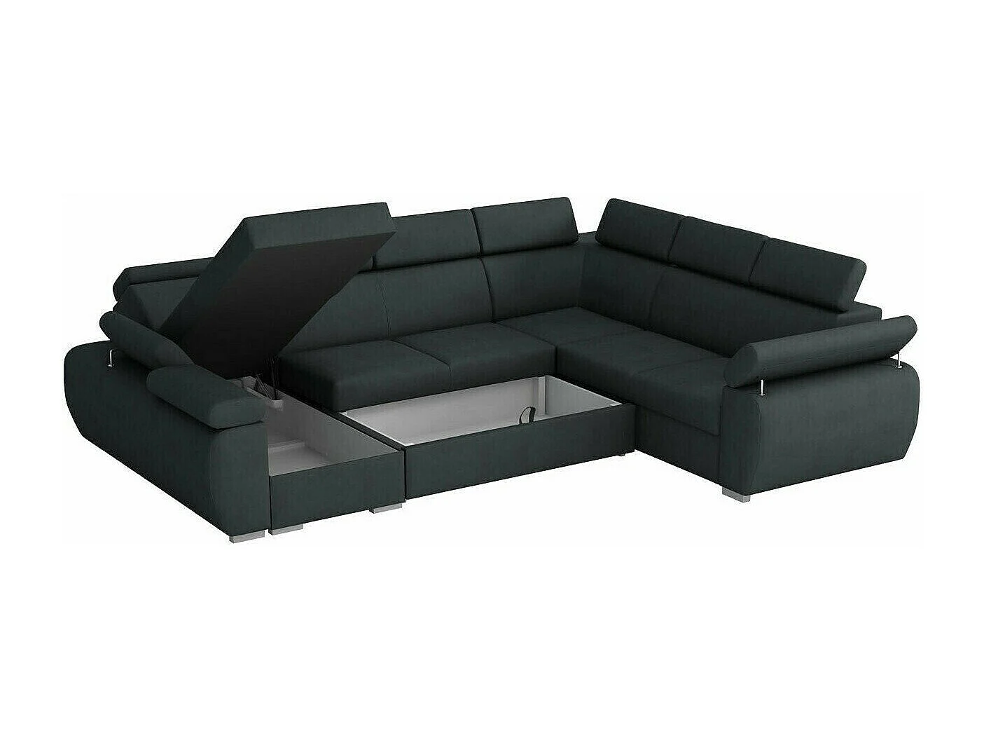 Canapé d'angle Columbus 214, Brun clair, Disponible, 325x260x85cm