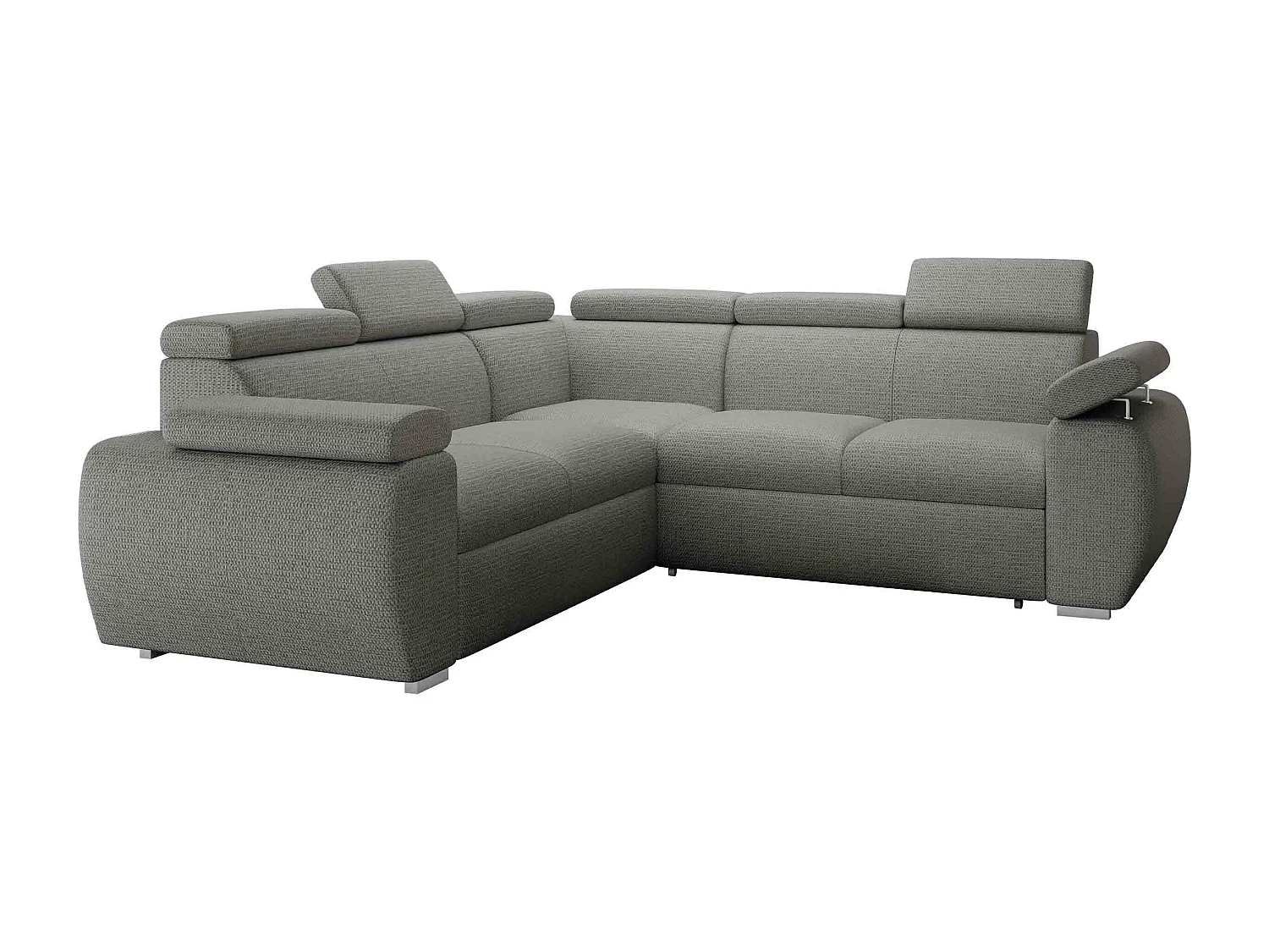 Canapé d'angle Columbus 215, Gris, Disponible, 260x260x85cm