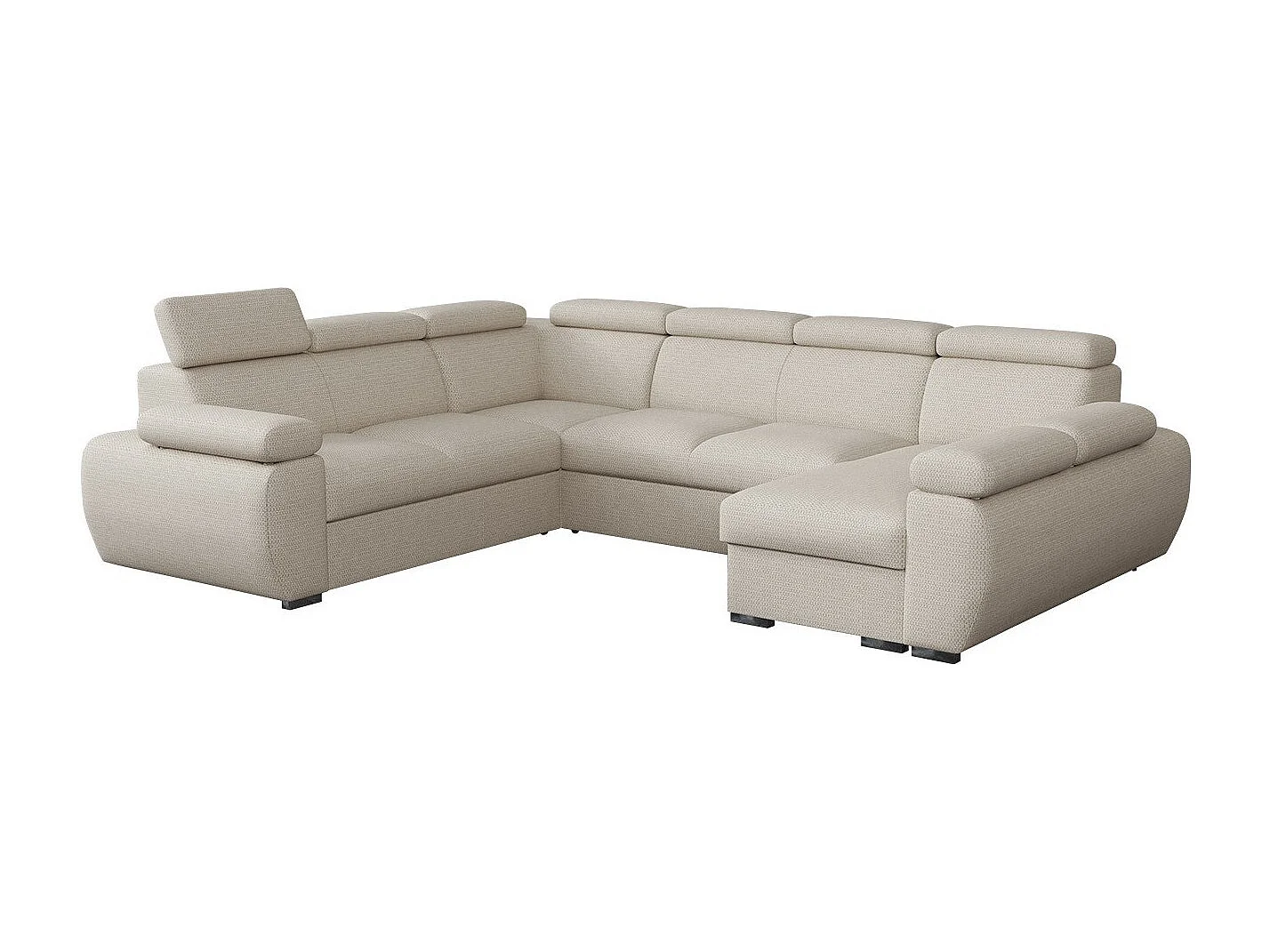 Canapé d'angle Columbus 214, Brun clair, Disponible, 325x260x85cm