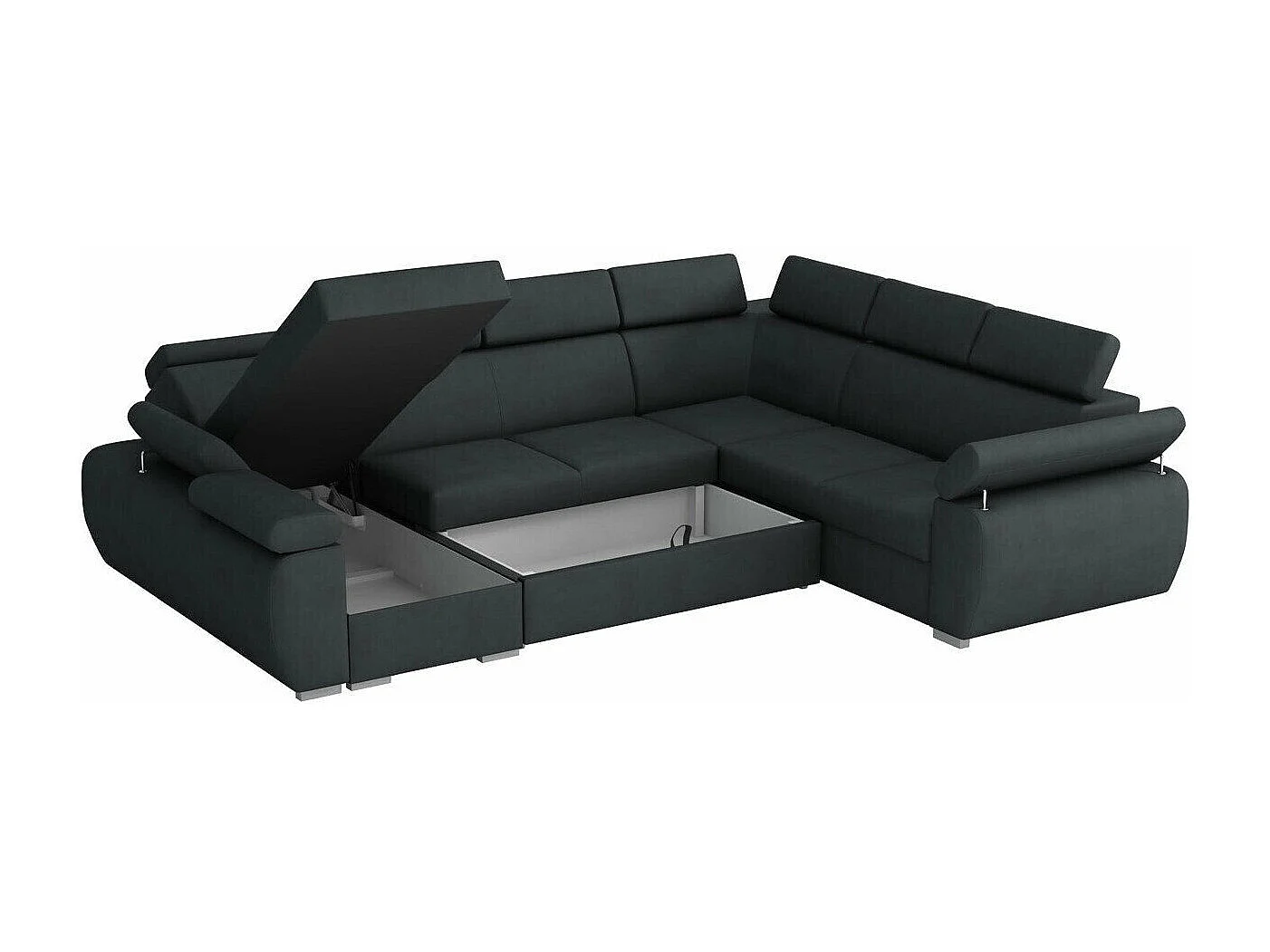 Canapé d'angle Columbus 214, Brun clair, Disponible, 325x260x85cm