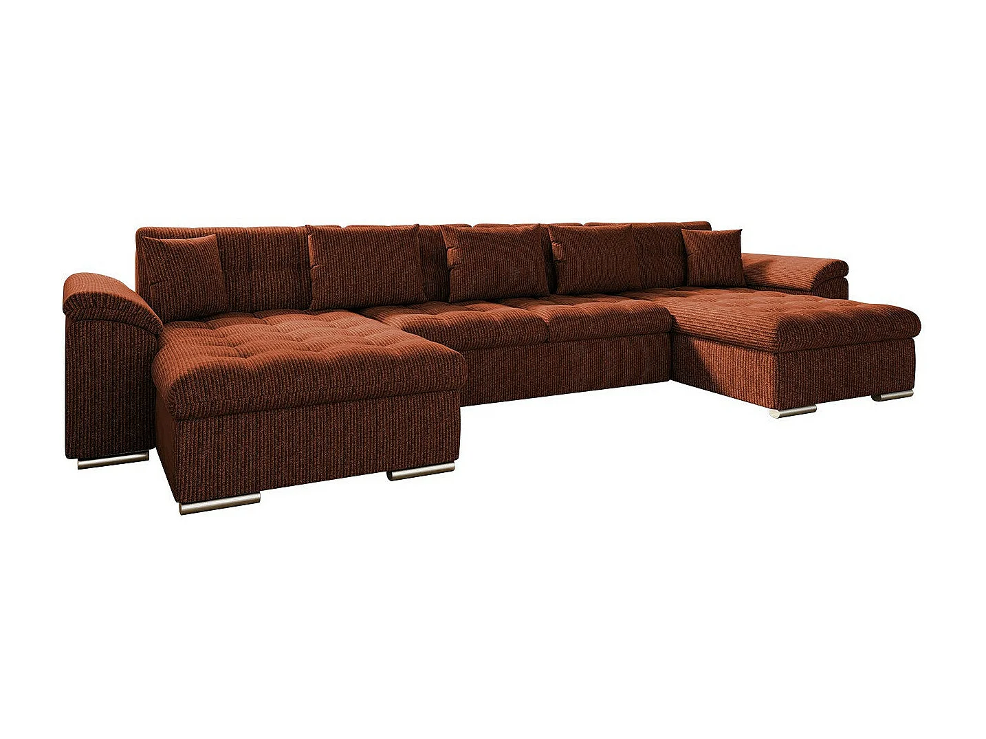 Canapé d'angle Comfivo 359, Marron, Fonction de couchage, 375x155x76cm