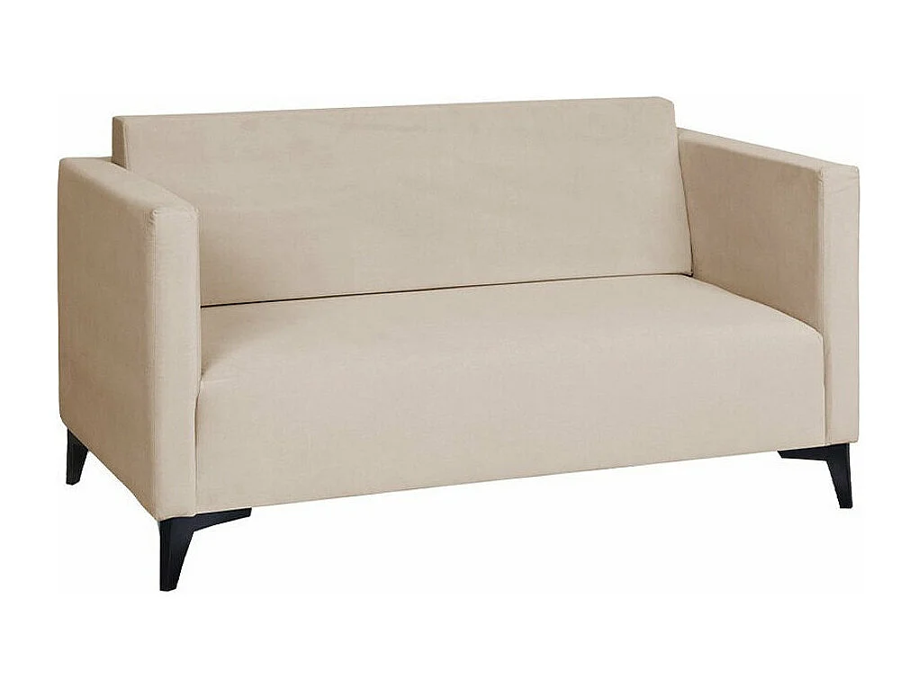 Canapé Virmore 101, Brun clair, 136x82x74cm, Tapisserie, Pieds: Plastique