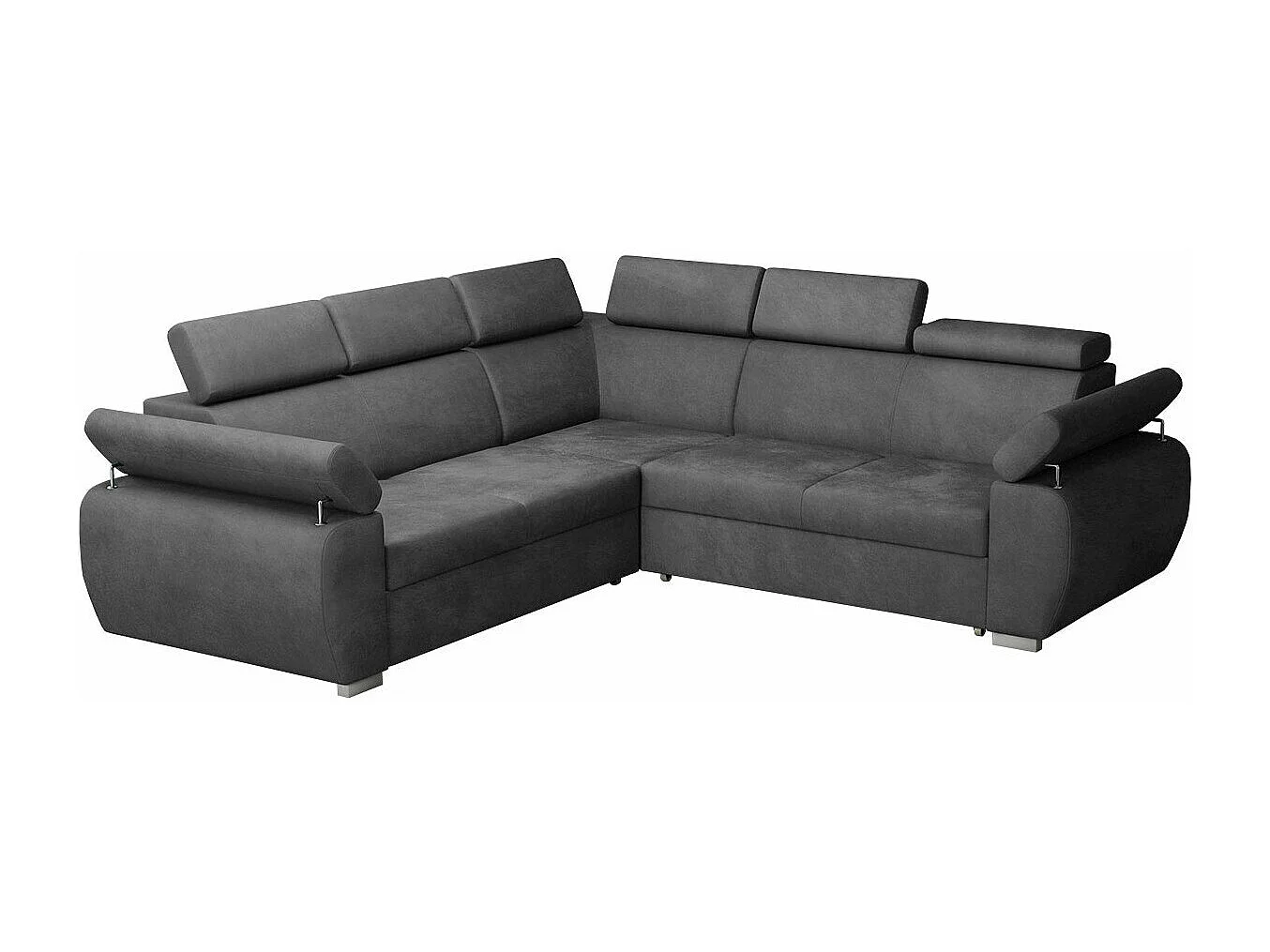 Sofá rinconero Columbus 215, Gris, Función de descanso, Almacenaje, 260x260x85cm