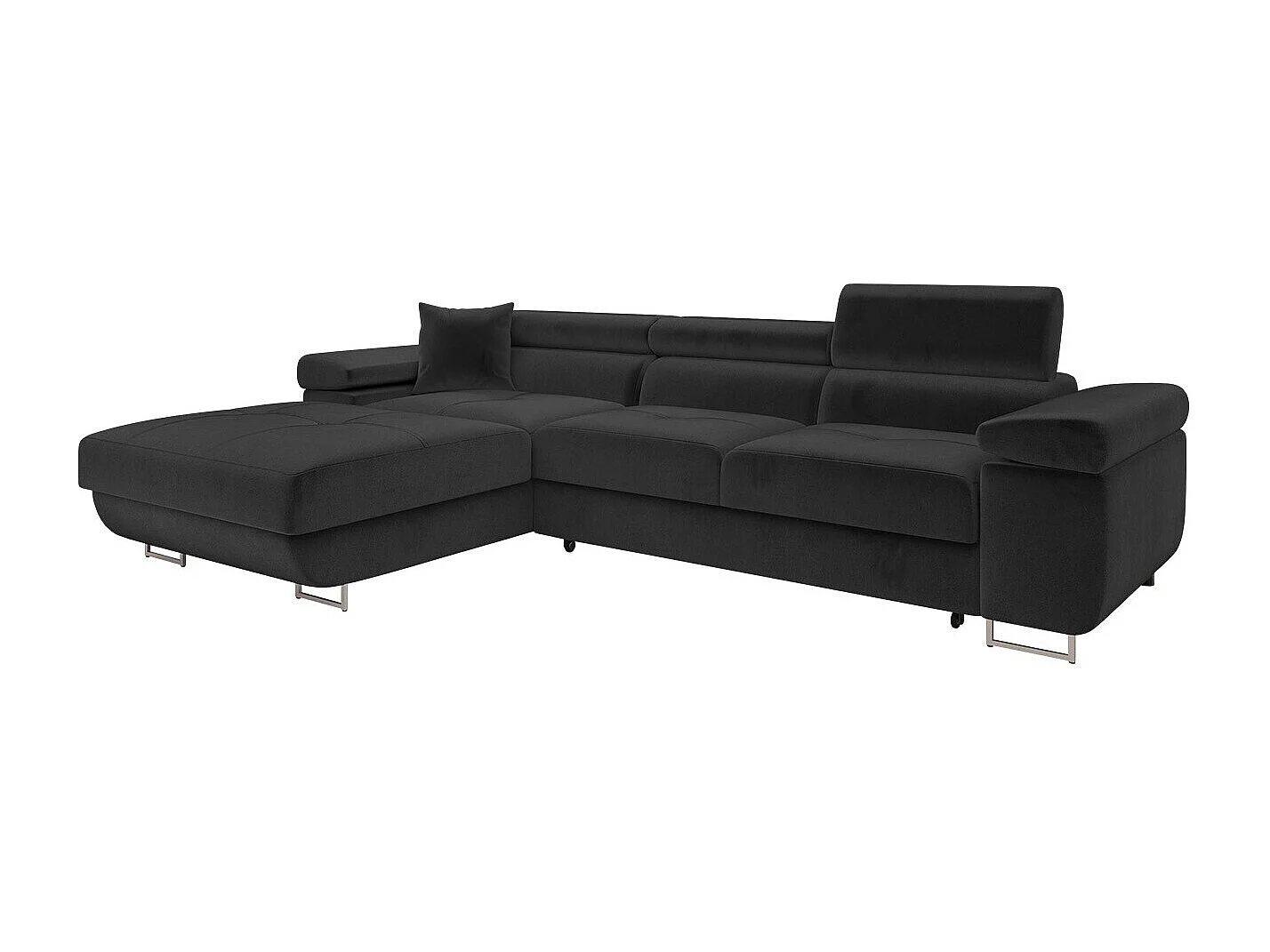 Sofá rinconero Comfivo Eliferu 102, Gris, Función de descanso, Almacenaje, 280x170x70cm