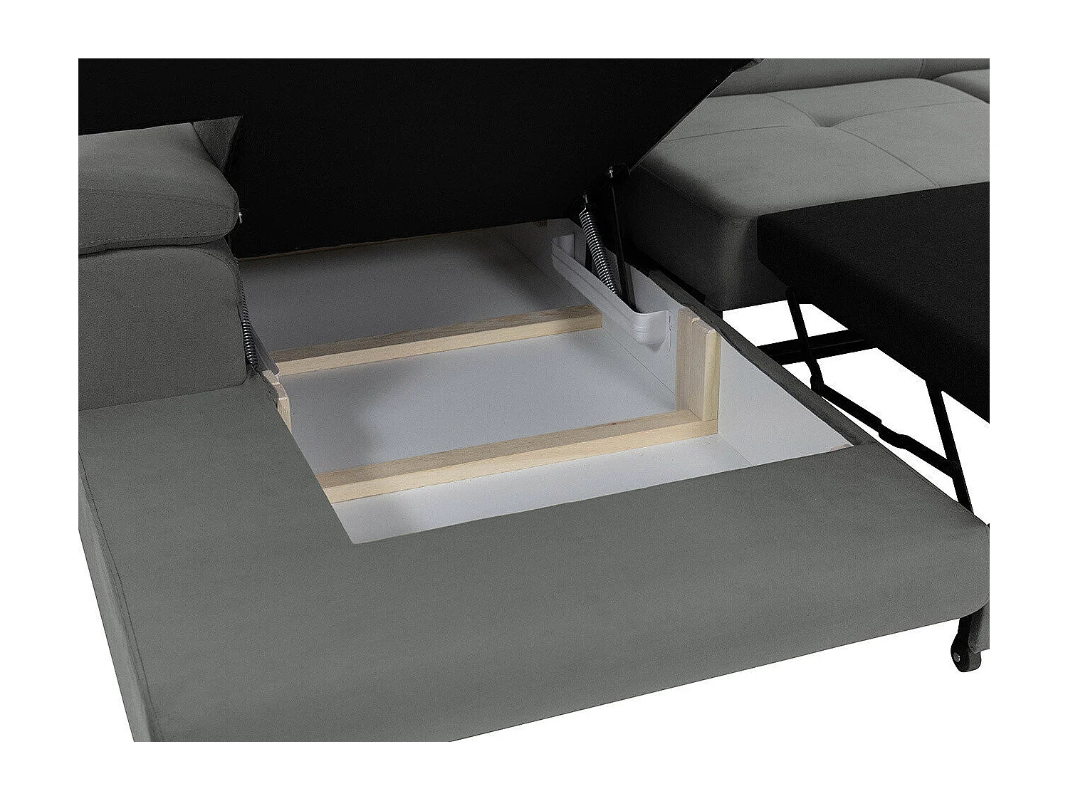 Canapé d'angle Comfivo Vinetum II, Gris, Disponible, 280x170x70cm