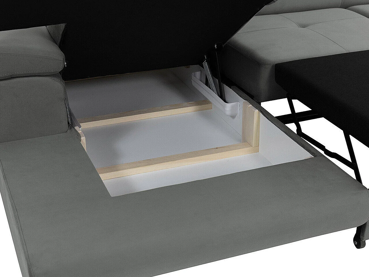 Canapé d'angle Comfivo Vinetum II, Gris, Disponible, 280x170x70cm