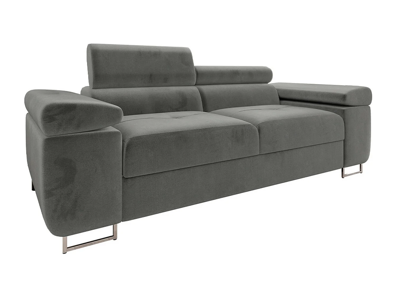 Sofá Comfivo Eliferu 105, Gris, 198x102x70cm, Tapiz, Patas: Metal