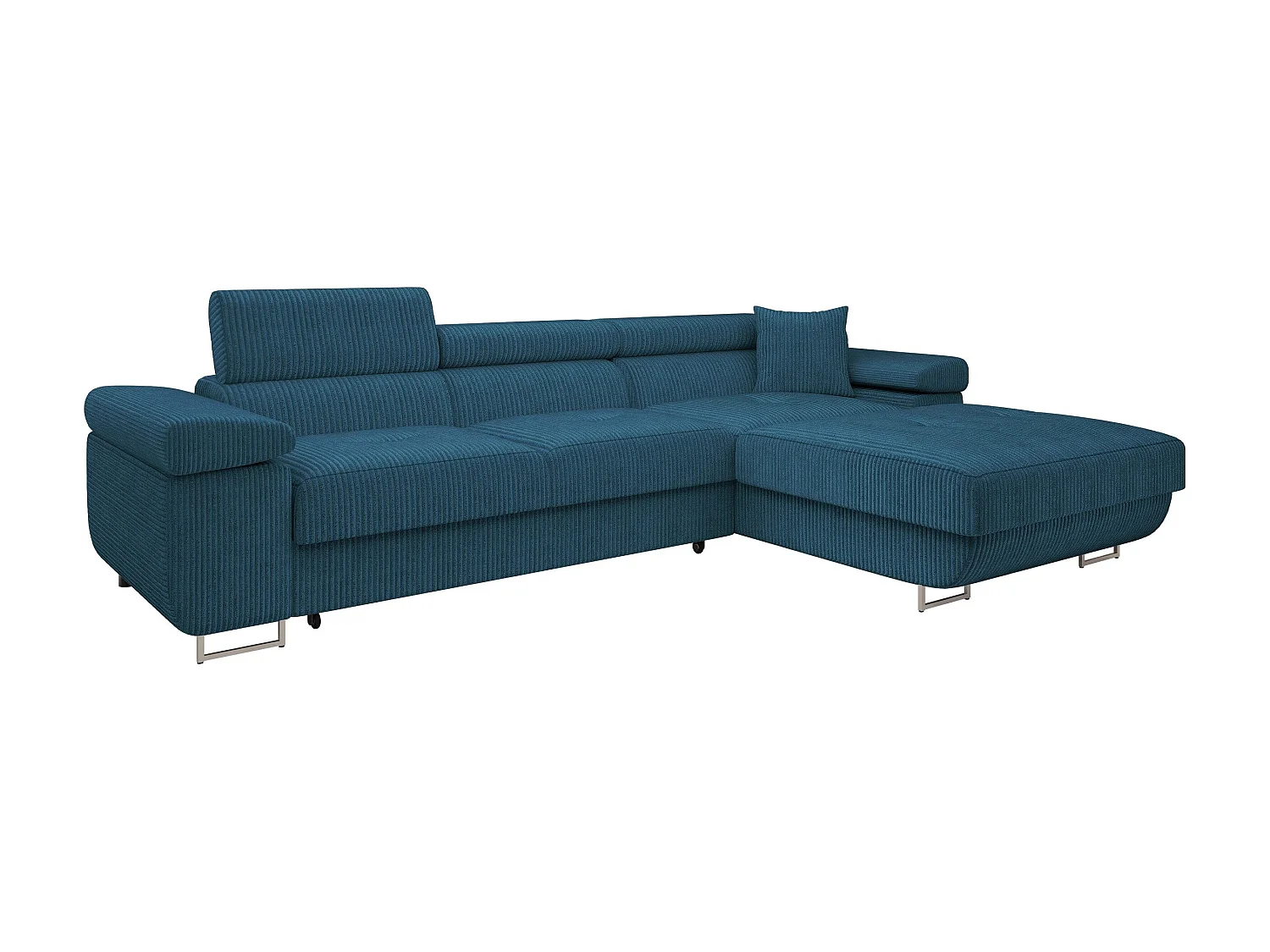 Sofá rinconero Comfivo Vinetum II, Azul, Función de descanso