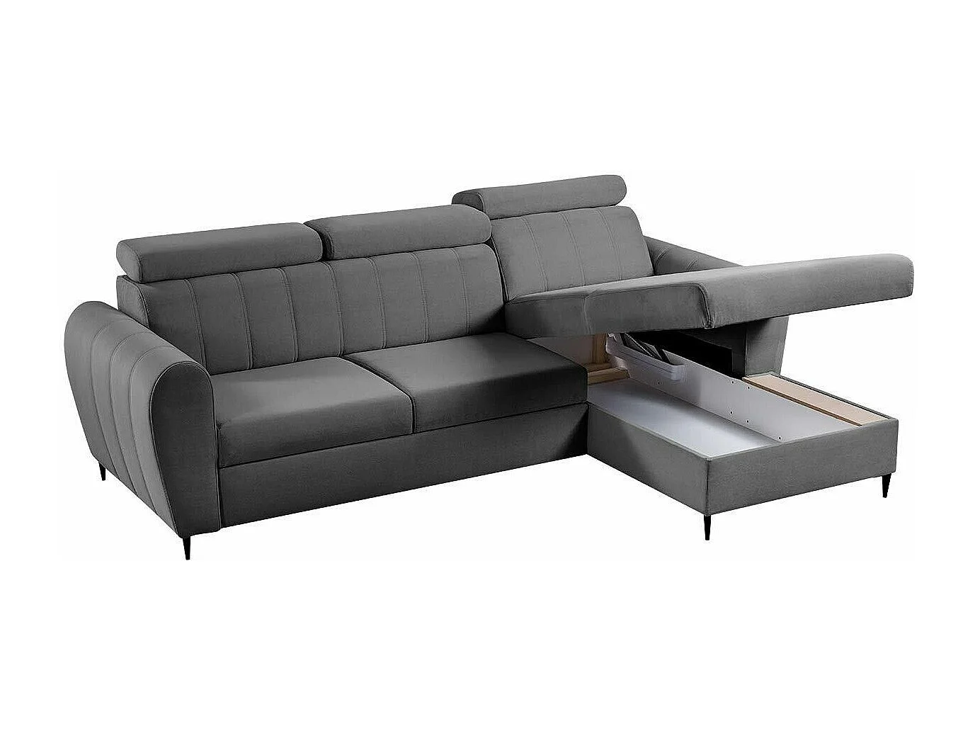 Sofá de canto Temple 126, Rosé, Funcionalidade de dormir, 26x18x9cm