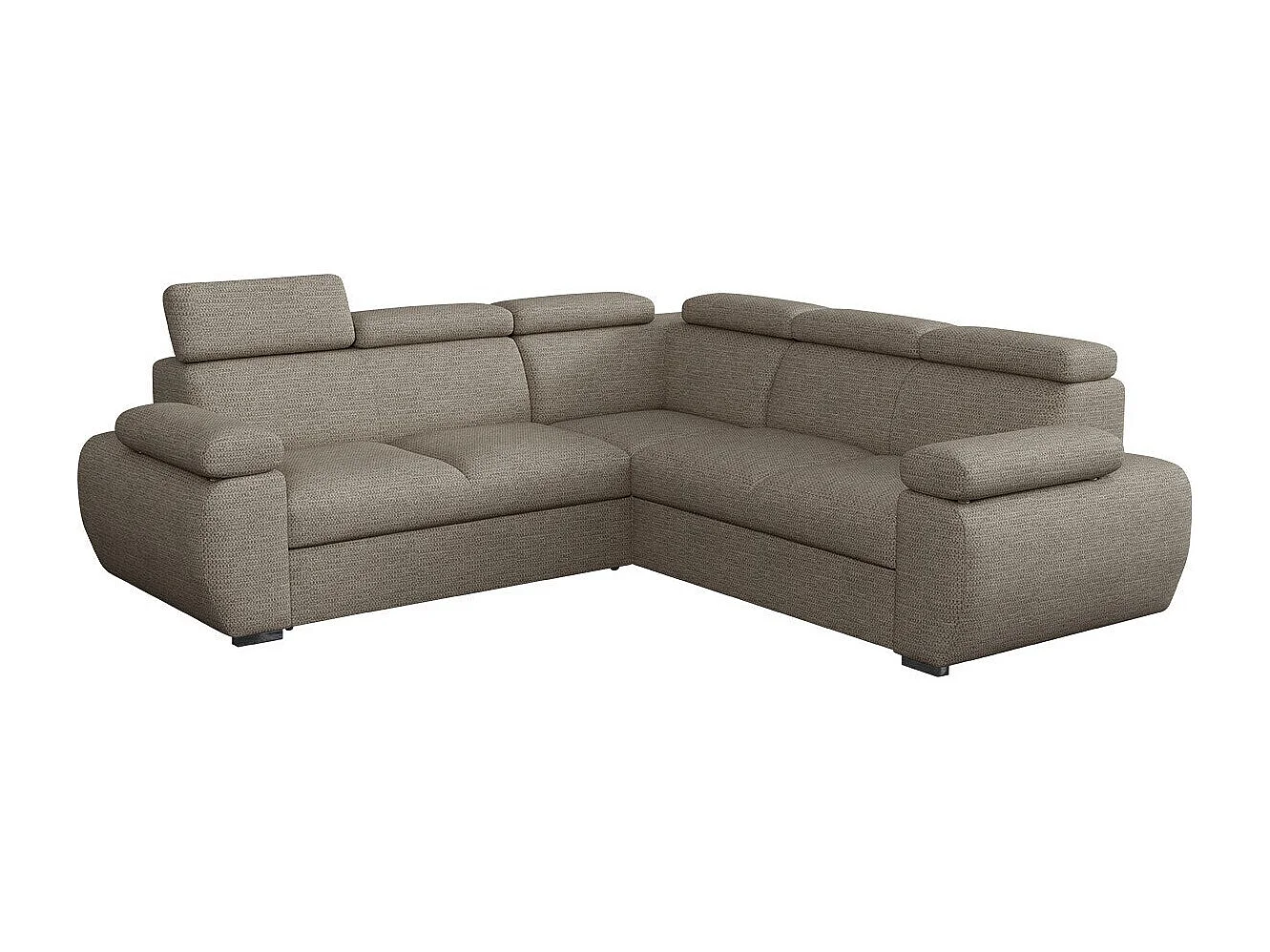 Sofá rinconero Columbus 215, De color marrón claro, Función de descanso, Almacenaje, 85cm