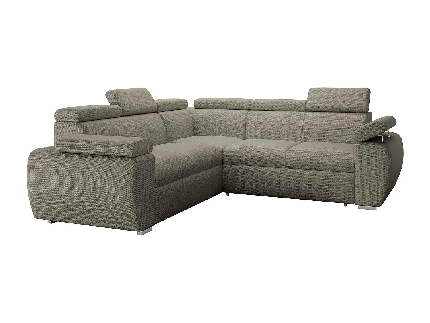 Sofá rinconero Columbus 215, De color marrón claro, Función de descanso, Almacenaje, 85cm