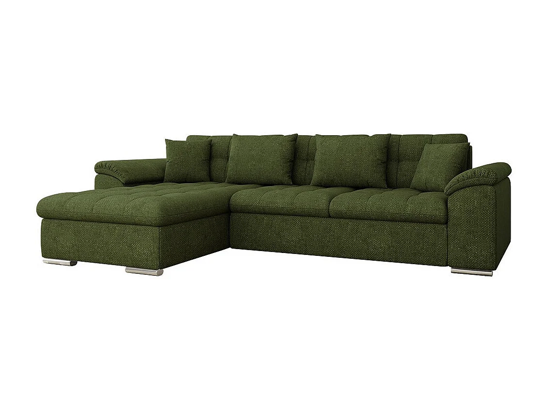 Divano angolare Comfivo Mica II, Verde, Con, 280x160x76cm
