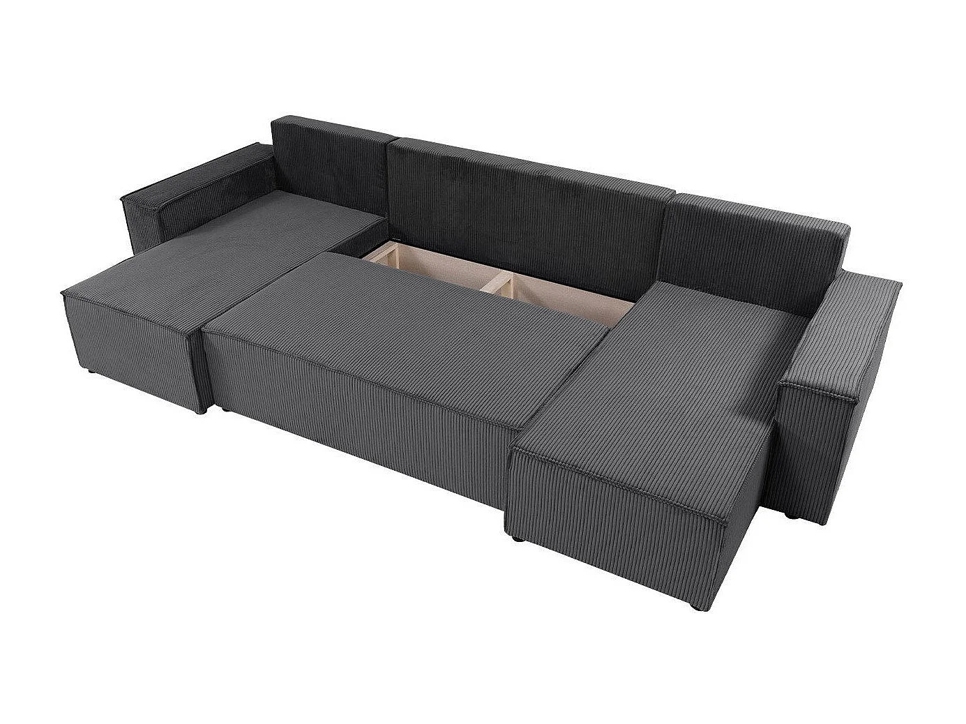 Sofá de canto Shelton 101, Cinzento, Funcionalidade de dormir