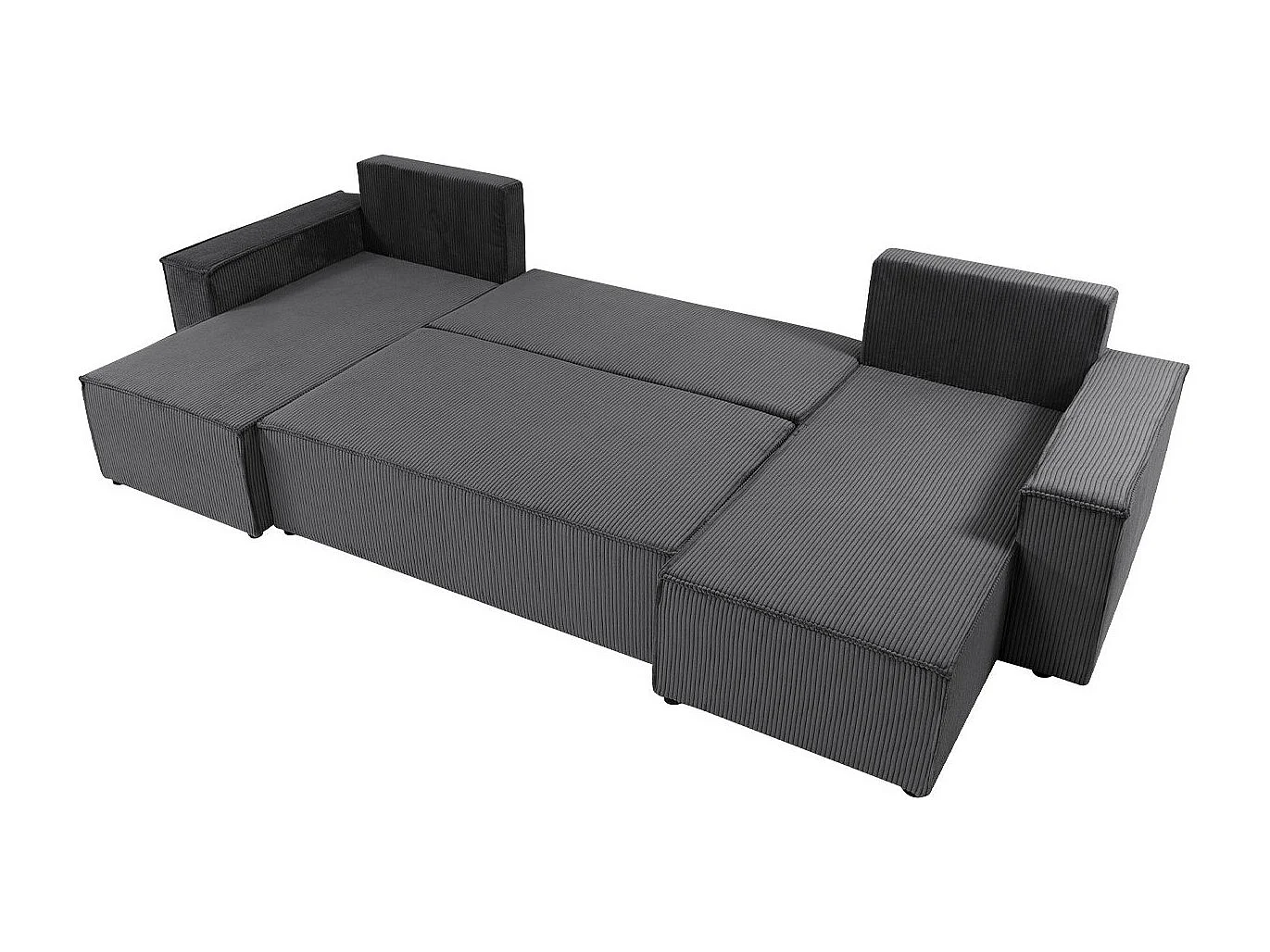 Sofá de canto Shelton 101, Cinzento, Funcionalidade de dormir
