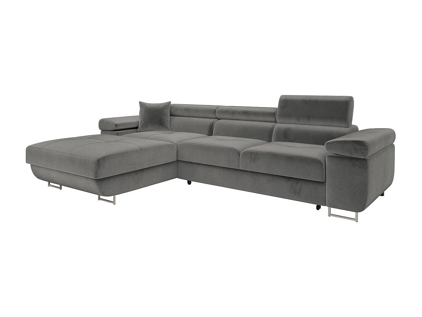 Canapé d'angle Comfivo Vinetum II, Gris foncé, Disponible, 280x170x70cm