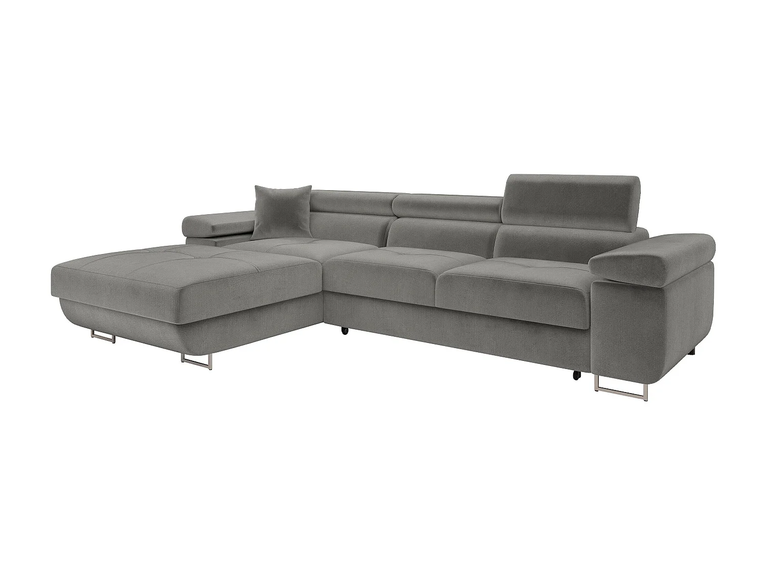 Canapé d'angle Comfivo Vinetum II, Gris foncé, Fonction de couchage