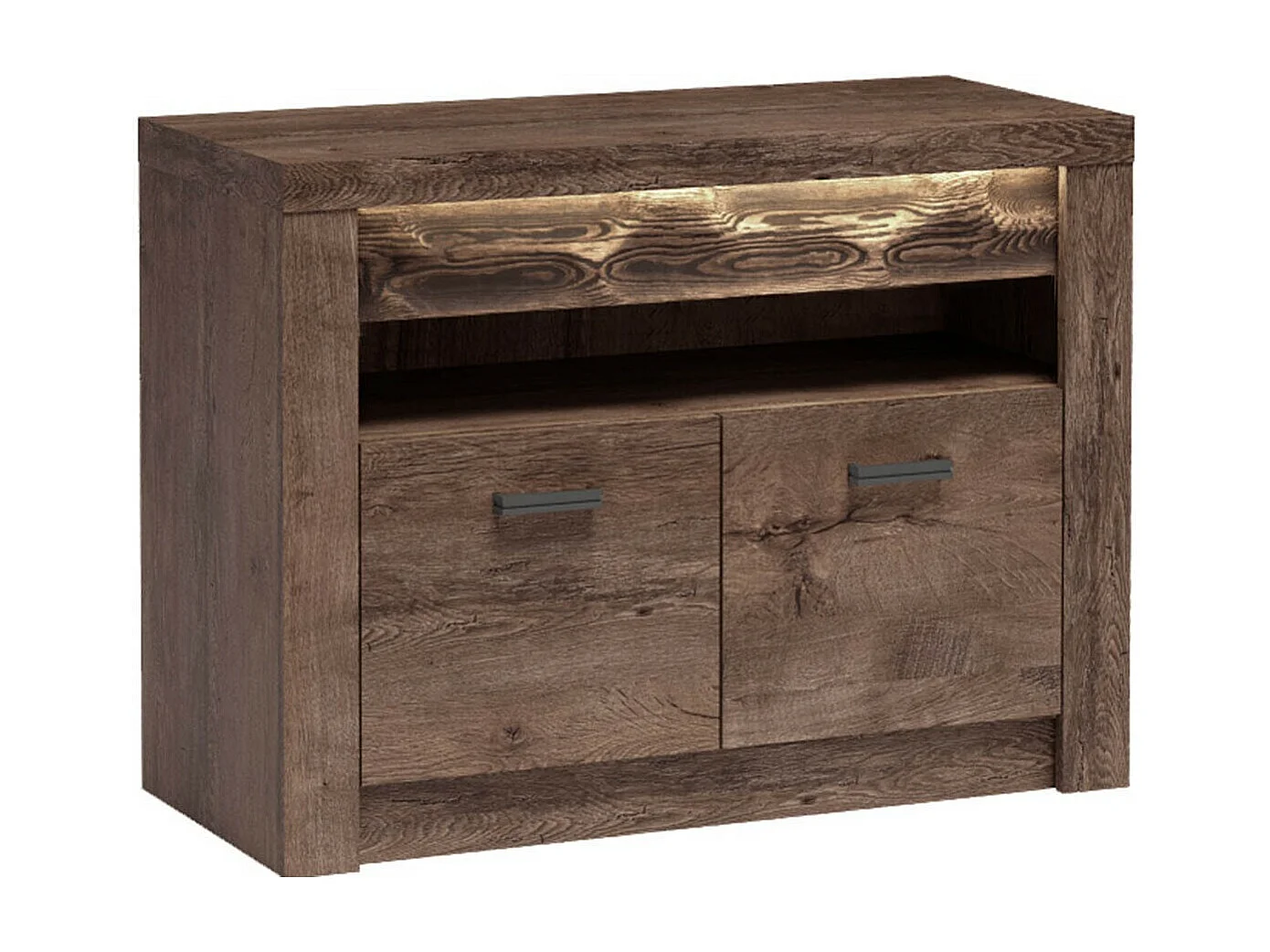 Mueble TV Stanton C107, Fresno oscuro, Número de puertas: 2.00, 96x73x42cm