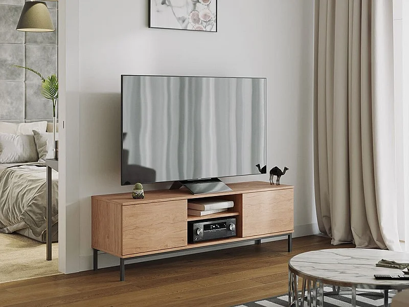 Mueble TV Providence L101, Luminoso madera, Número de puertas: 2.00, 150x50x41cm