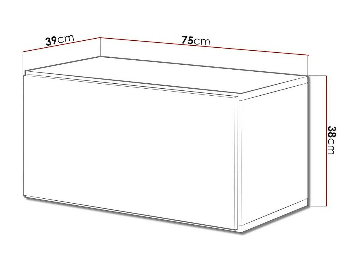 Mueble TV Charlotte C102, Blanco, Número de puertas: 1.00, 75x38x39cm