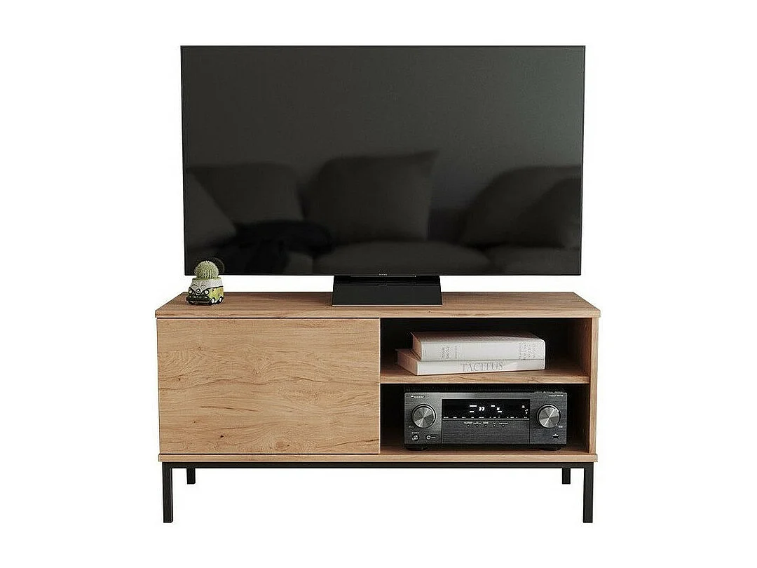 Meuble TV Lomsore 100, Clair bois, Le nombre de portes: 1, 101x50x41cm