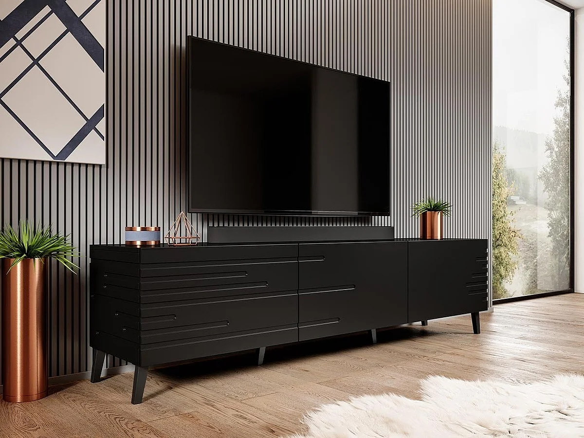 Mesa para TV Charlotte 142, O número de portas: 1, 186x48x40cm