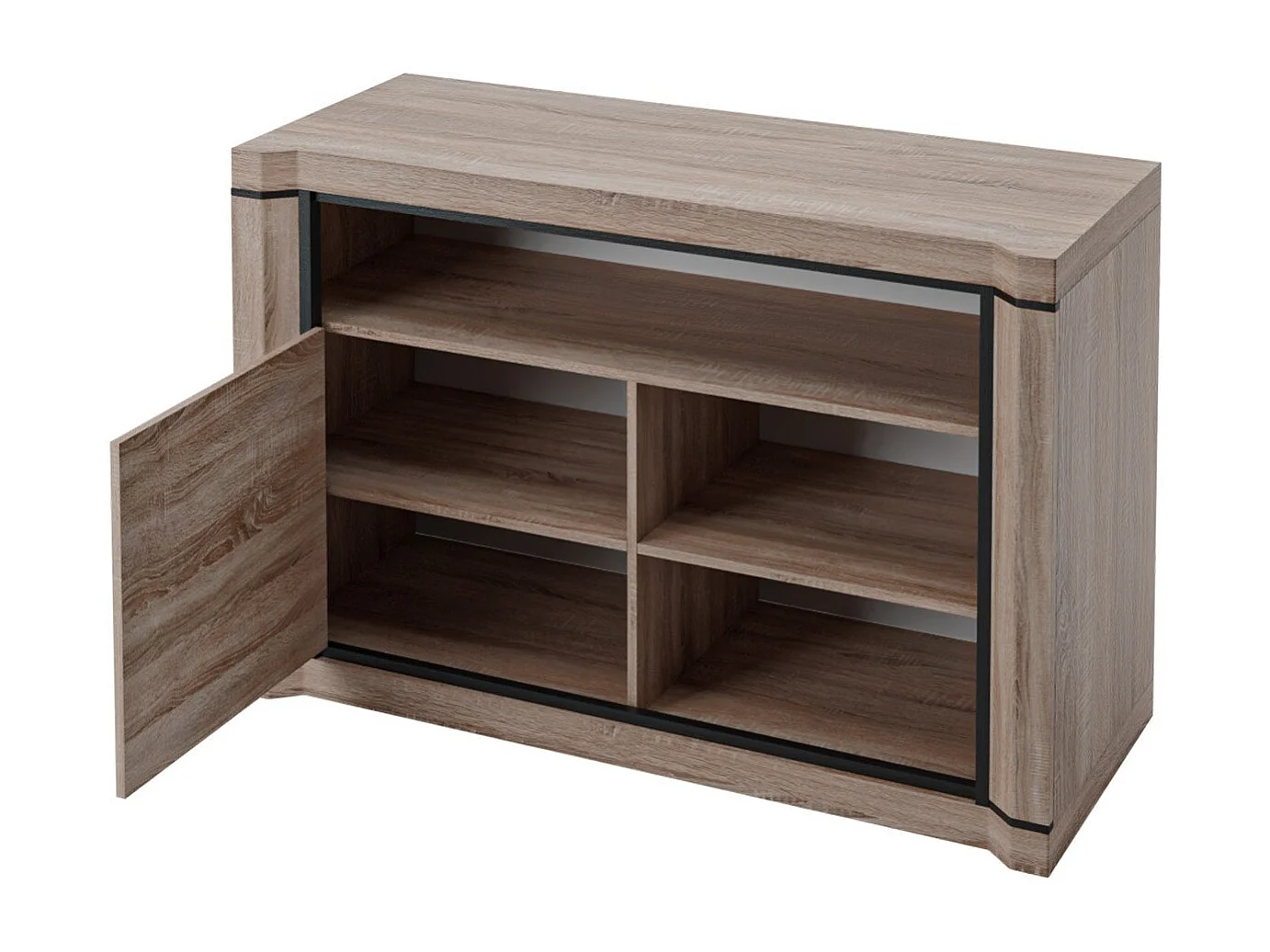 Meuble TV Lorelie 110, Truffe chêne, Le nombre de portes: 1, 107x72x50cm