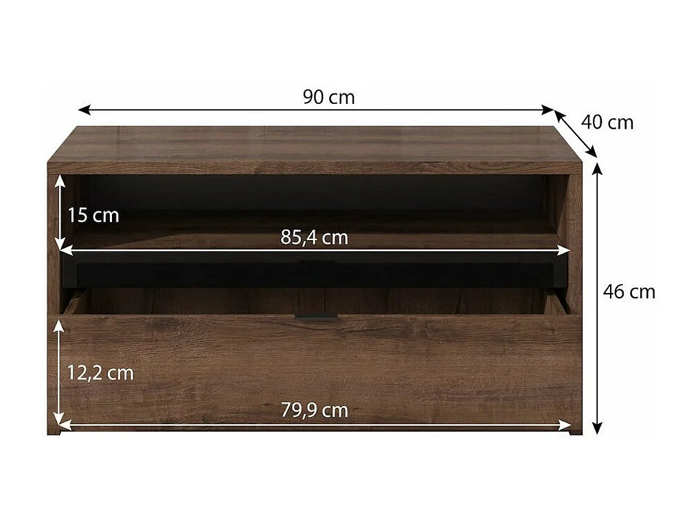 Mesa para TV Providence 122, Número de gavetas: 1, 90x46x40cm