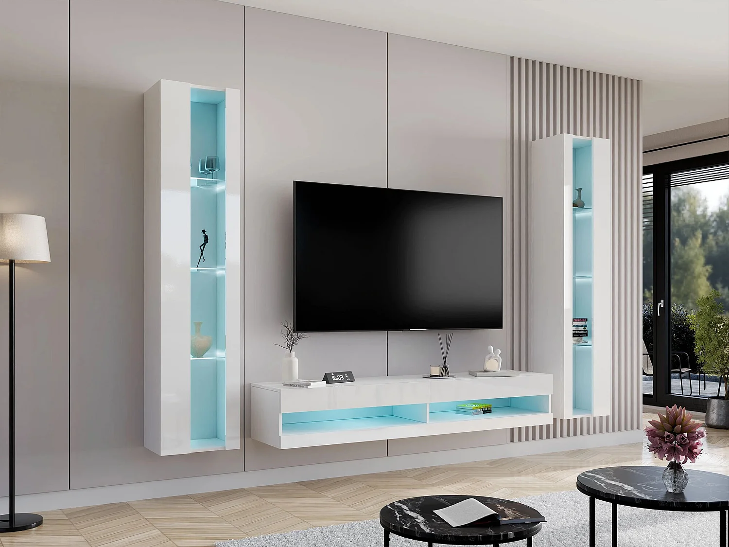 Mesa para TV Charlotte A119, O número de portas: 2, 180x30x40cm