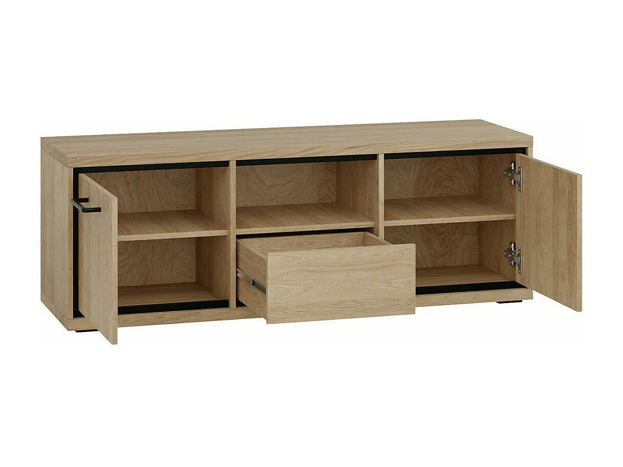 Meuble TV Etrmoni 112, Clair bois, Le nombre de portes: 2, Nombre de tiroirs: 1, 139x48cm