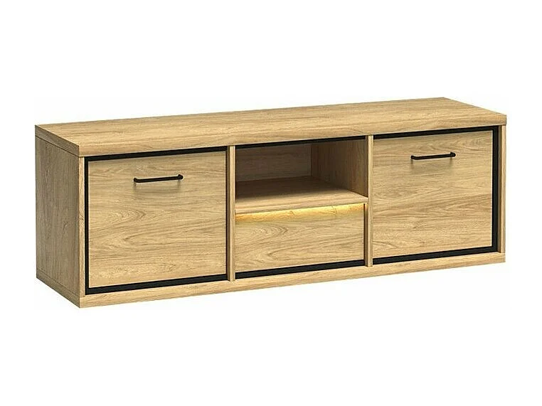 Mueble TV Stanton F113, Luminoso madera, Número de puertas: 2.00, Número de cajones: 1.00