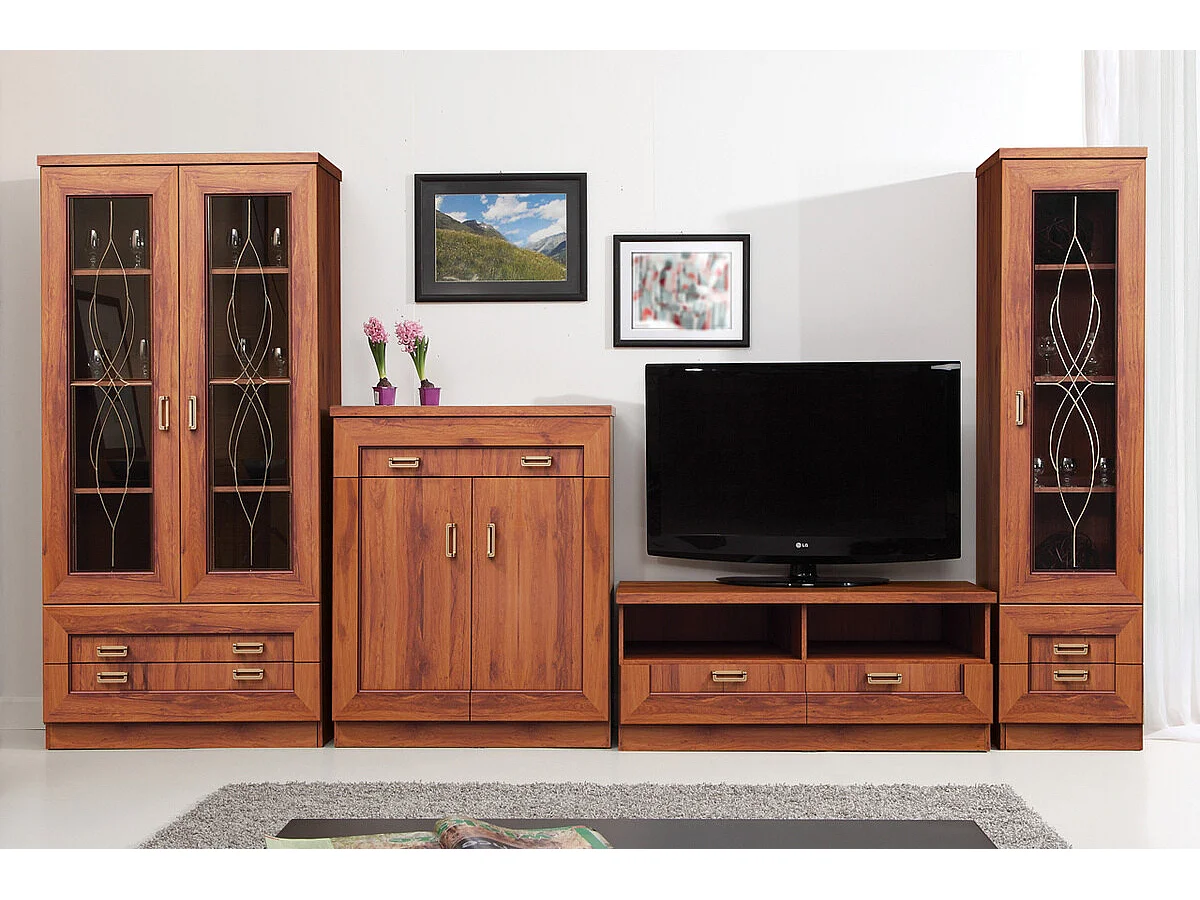 Mobile porta TV Lircava 110, Rovere invecchiato, Numero di cassetti: 2.00, 118x51x50cm