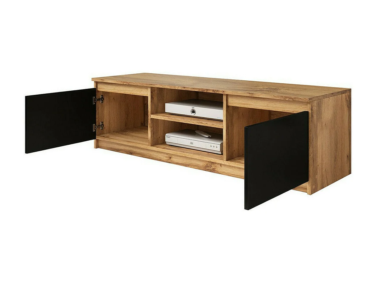 Mueble TV Sarasota 139, Grafito, Número de puertas: 2.00, 120x36x38cm